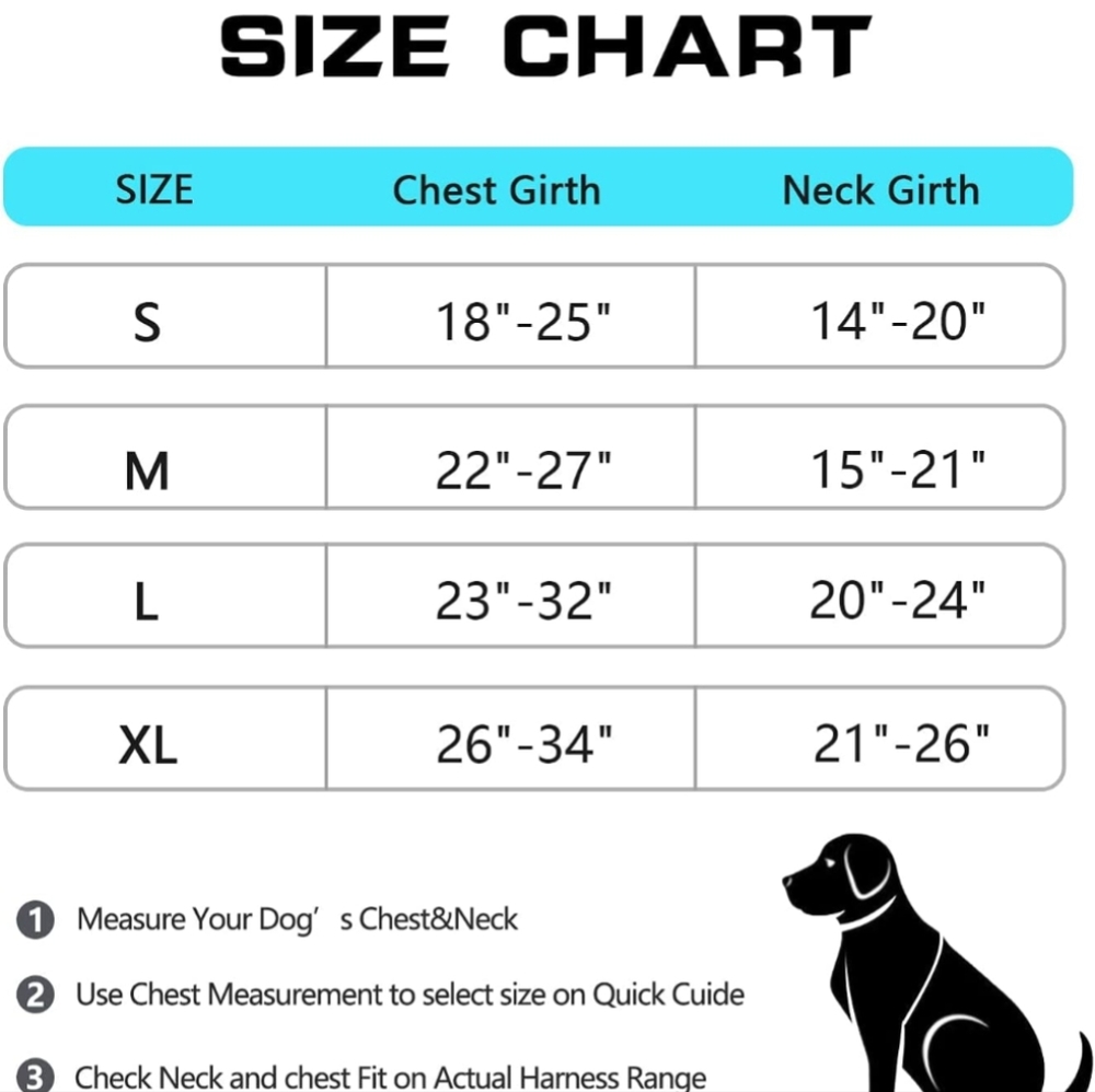 Dog Harness Adjustable No-Pull  Harness Reflective Working Training Tactical, M - Picture 9 of 9